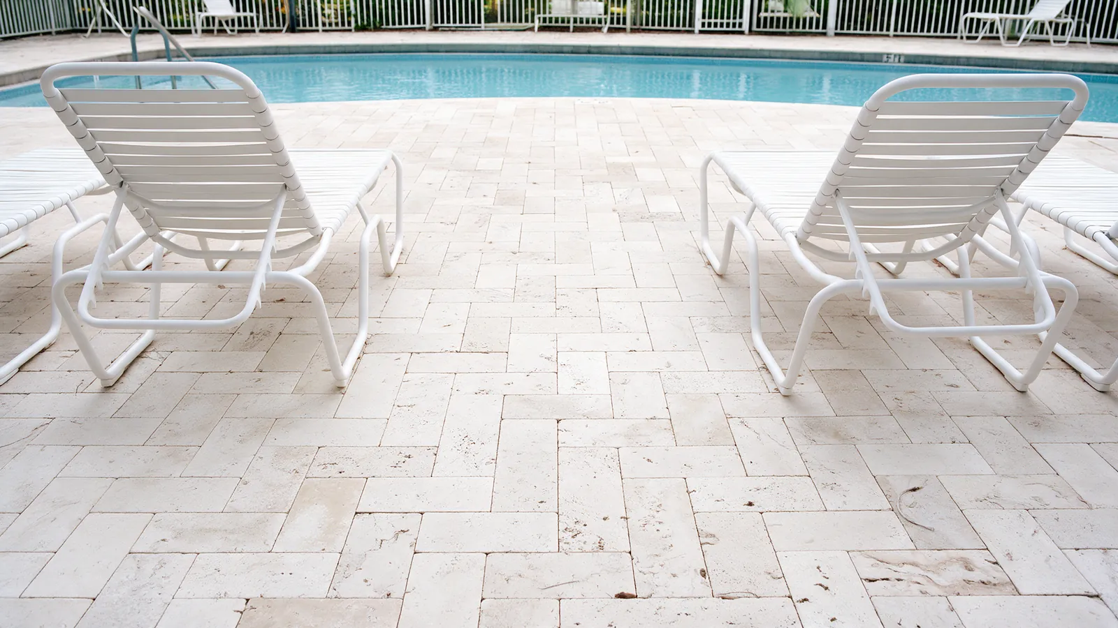 Pool deck after cleaning